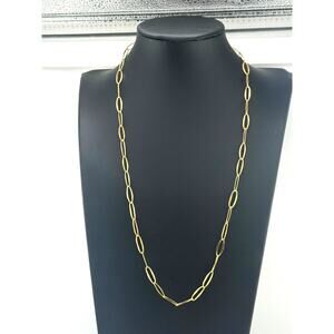 Jane Diaz Artisan Gold Plated Oval Link Chain Necklace
